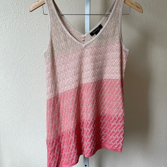 NWT $68 WHBM stunning metallic asymmetrical ombré tank - Picture 1 of 11
